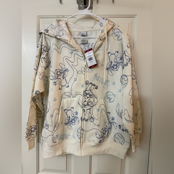 Disney Stitch All Over Print Hoodie XL NWT – See Flaw - Picture 1 of 14
